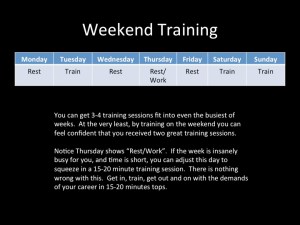 Weekend Training Solutions