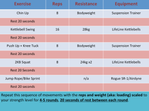 Metabolic Resistance Training Circuit